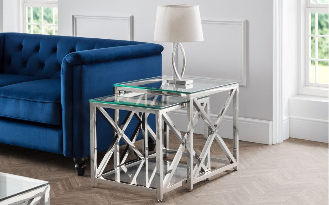 Julian Bowen Miami Nest Of Tables - Available In 2 Colours