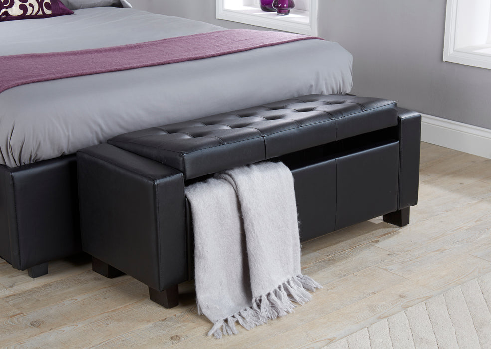 Verona Faux Leather Ottoman Bench - Available In 3 Colours